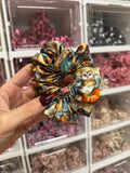 Autumn Patchwork MIDI Satin Hair Scrunchie
