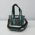 Teal Paisley Bandana MINI DUFFLE Tote Bags - Penny & Ol