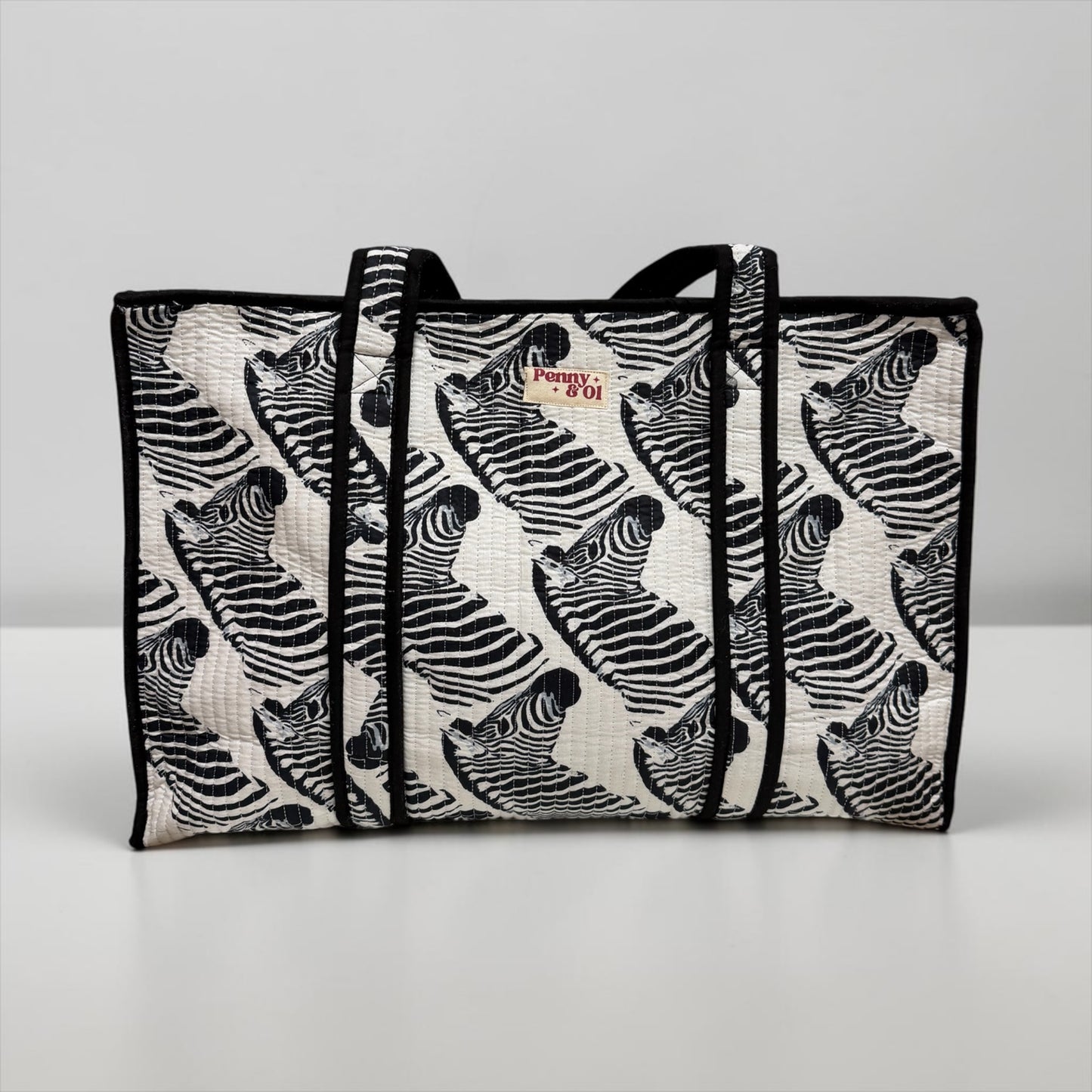 Zebra LARGE Cotton Tote Bag