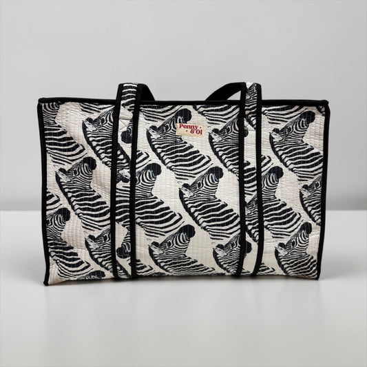 Zebra LARGE Cotton Tote Bag