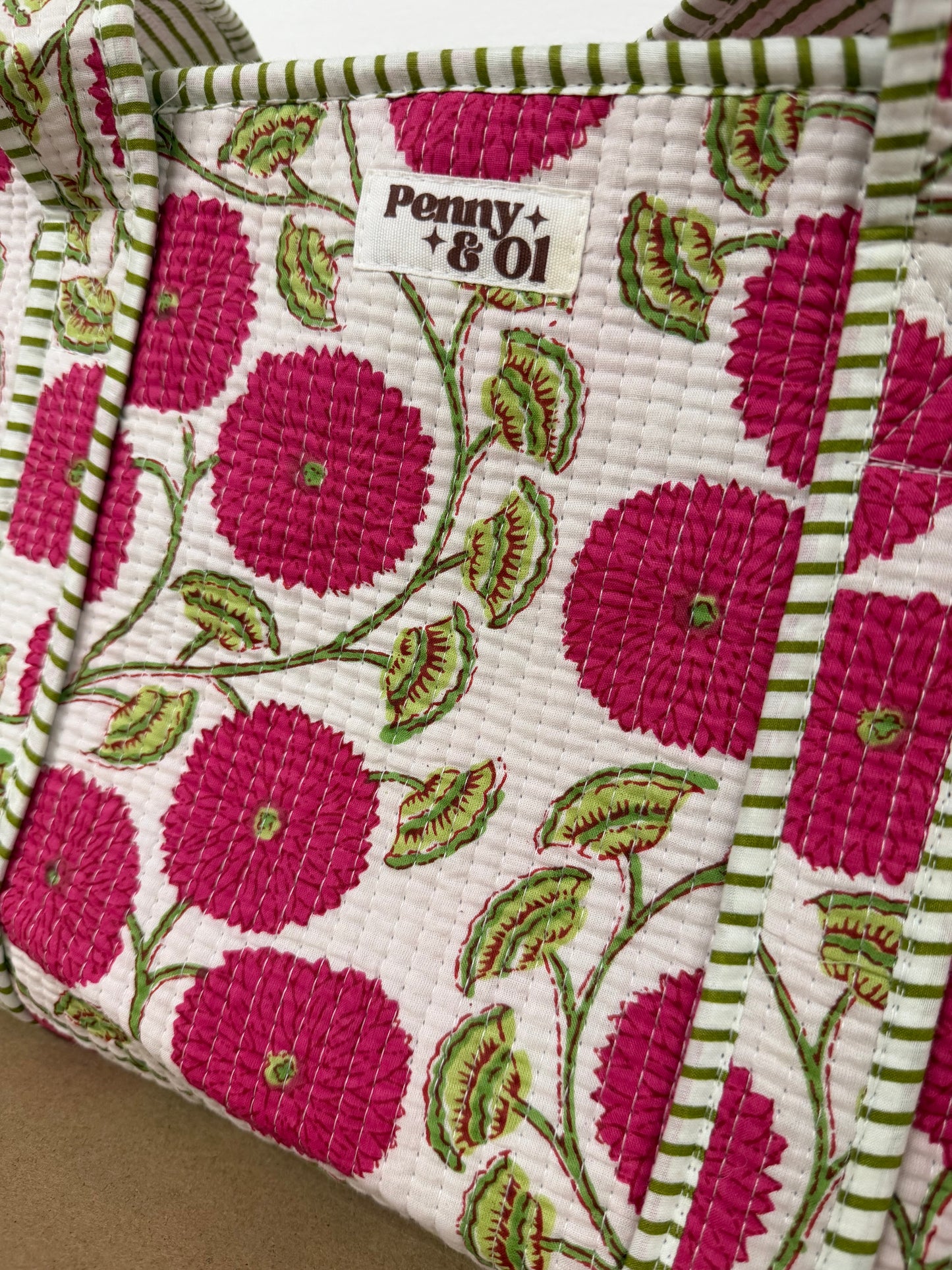 Pink posy collection, tote bags. Cotton tote bags all sizes