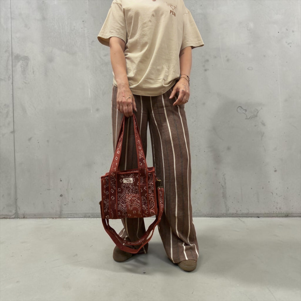 Burgundy Paisley Bandana MINI Tote Bag - Penny & Ol