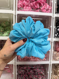 Baby Blue Microfibre Towel XL Hair Scrunchie