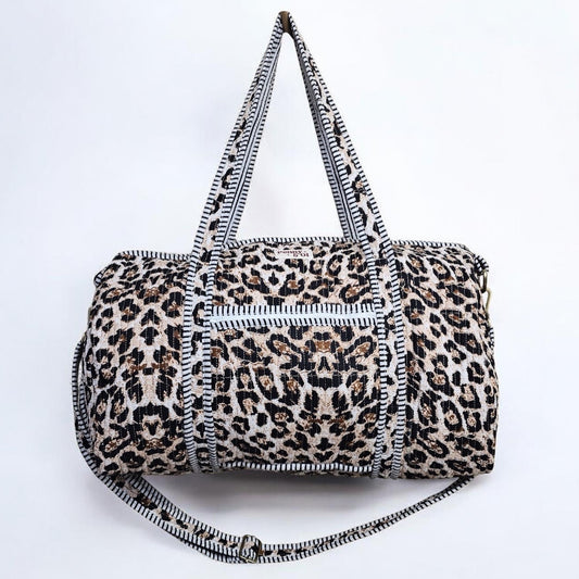 Leopard Print Large Duffle Tote Bags - Penny & Ol