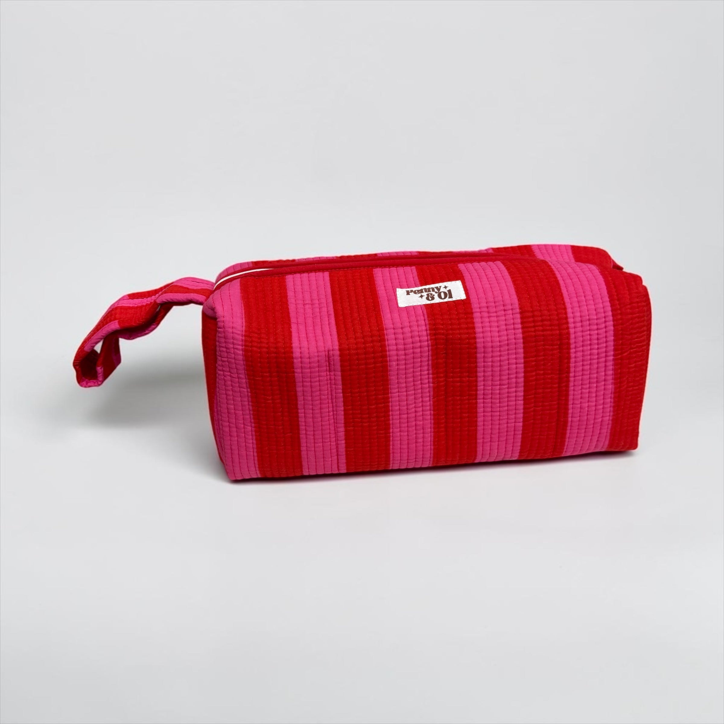 Hair tool bag, Cotton hair tool zip pouch with compartments