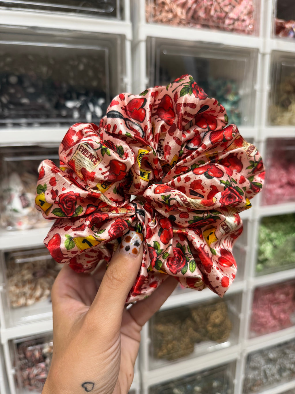 True Crime Girly XL Satin Hair Scrunchie
