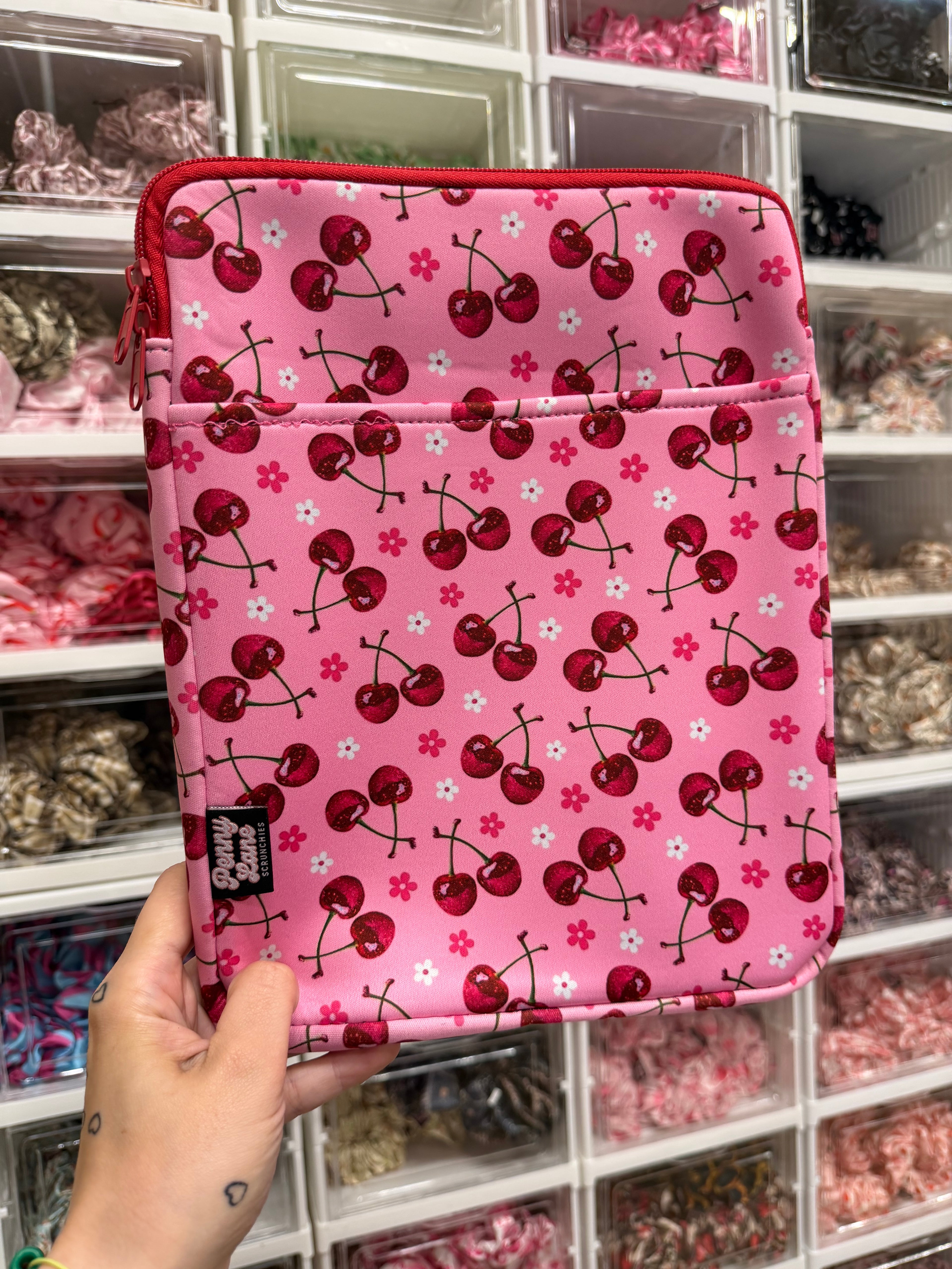 Ipad case, protective neoprene ipad sleeve with zip and pocket.