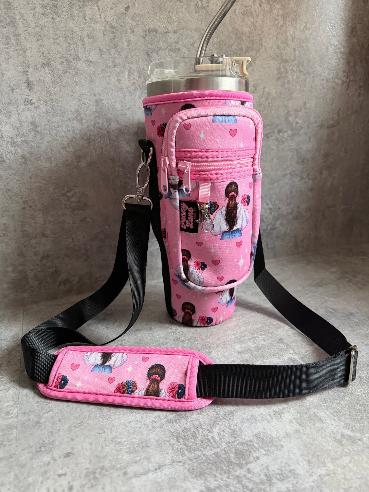 Tumbler cover & carry pouch. Neoprene case and strap for 40oz tumbler. TUMBLER NOT INCLUDED.