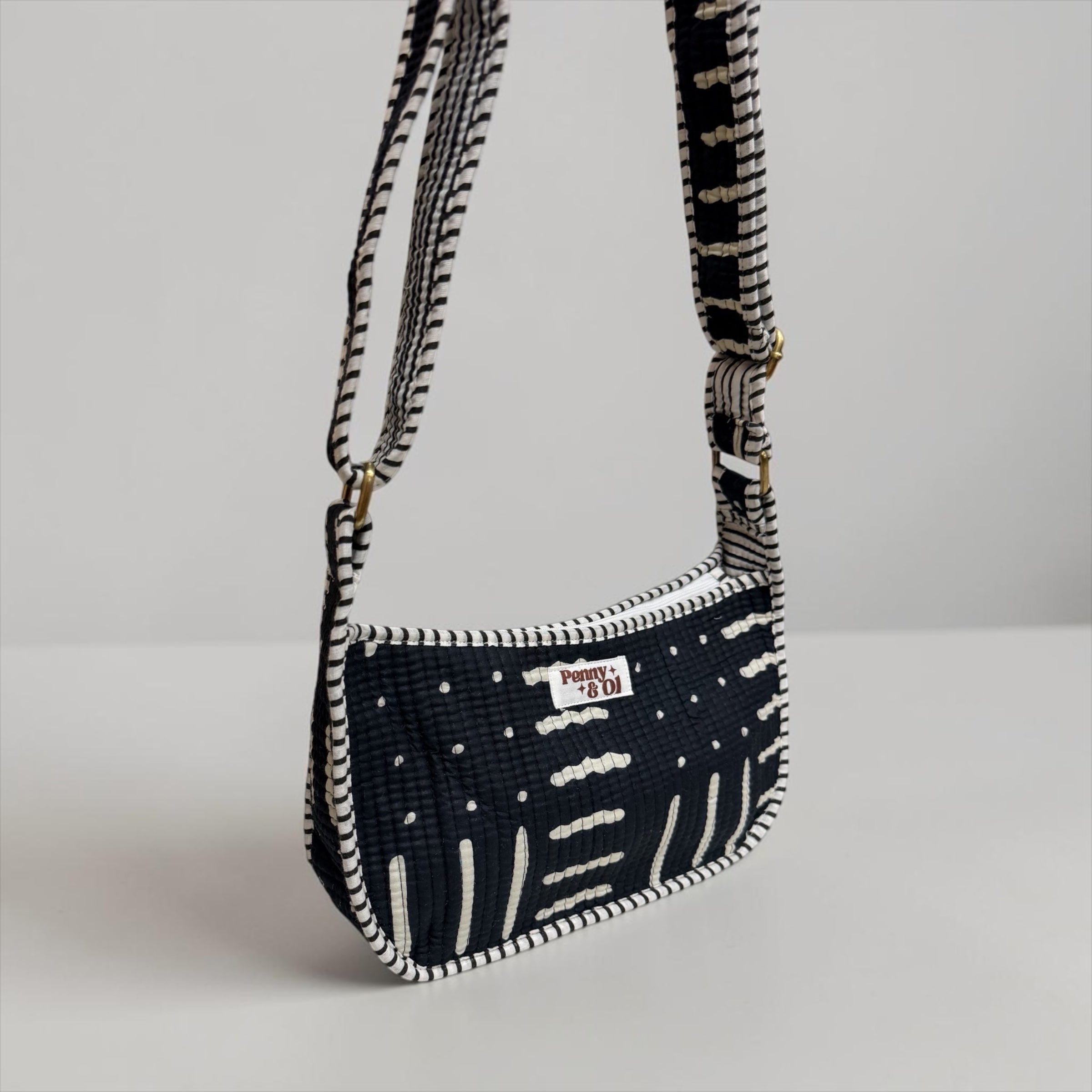 Monochrome Mini SHOULDER bag, cross body bag.