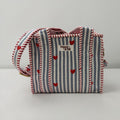 Grey Stripe Hearts MINI Tote Bag - Penny & Ol