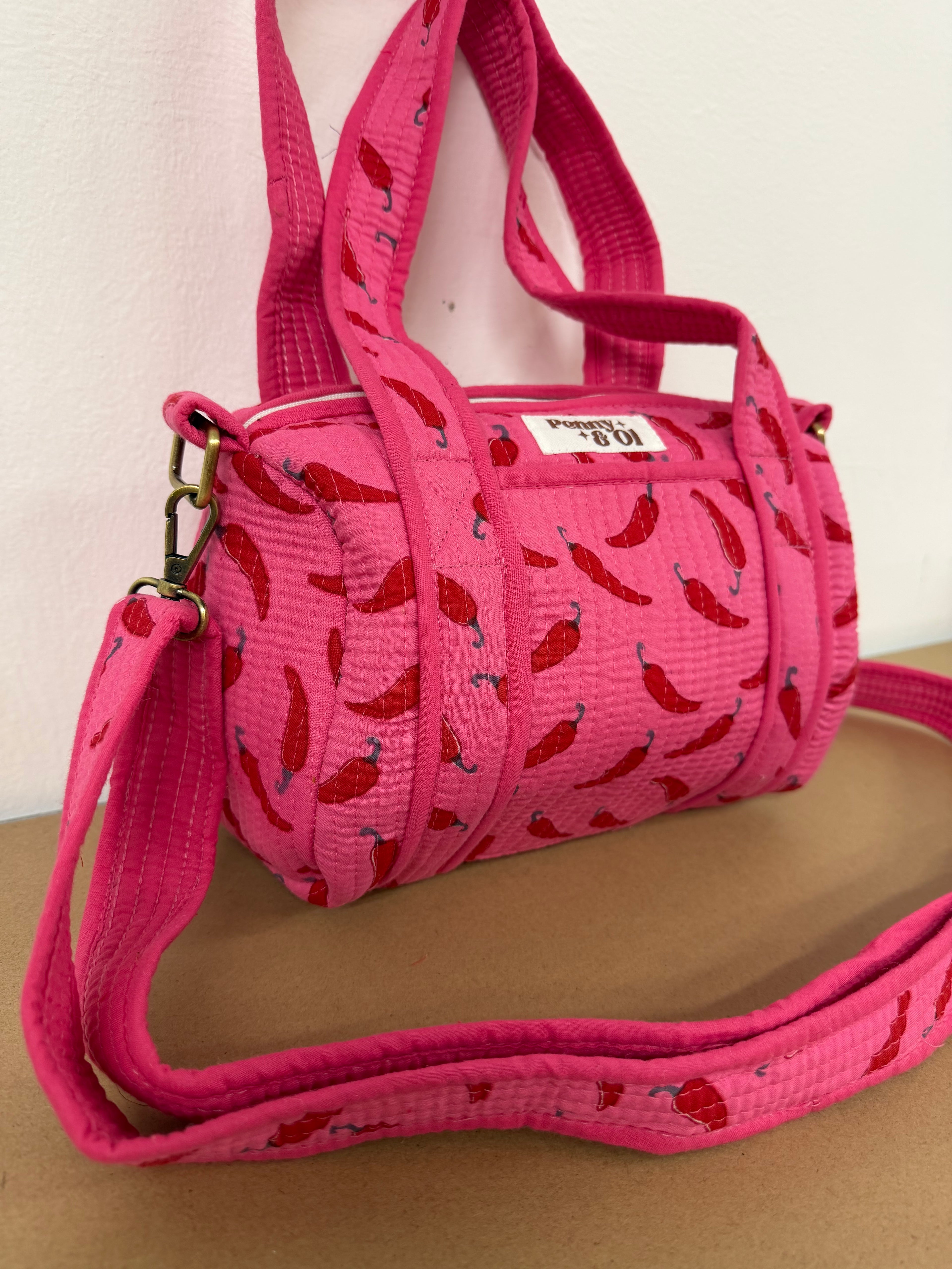 Pink Chilli Duffle Tote Bags - Penny & Ol