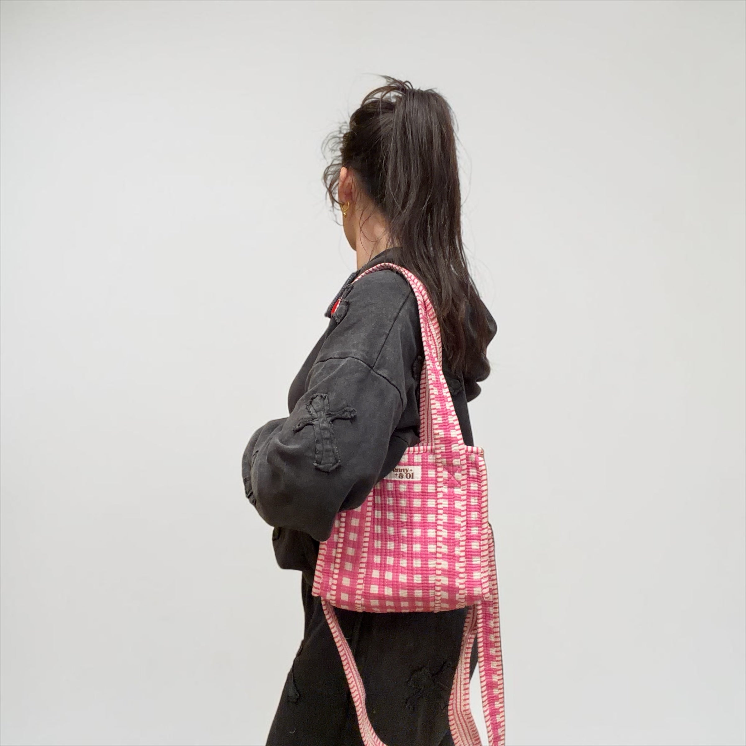 Pink Gingham MINI Tote Bag - Penny & Ol