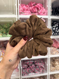 Brown Microfibre Towel XL Hair Scrunchie