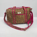 Raspberry Leopard MEDIUM DUFFLE Tote Bags - Penny & Ol