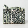 Olive Bloom Medium Cotton, handmade tote bag