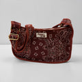 Burgundy Paisley Bandana Mini SHOULDER bag, cross body bag