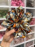 Autumn Patchwork XL Satin Hair Scrunchie