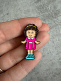 Pocket doll brunette Pin Badge