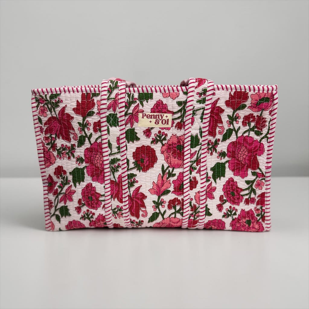 Summer Floral MEDIUM Cotton tote bag