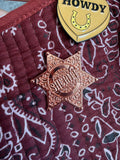 Bronze shelf badge Pin Badge, western