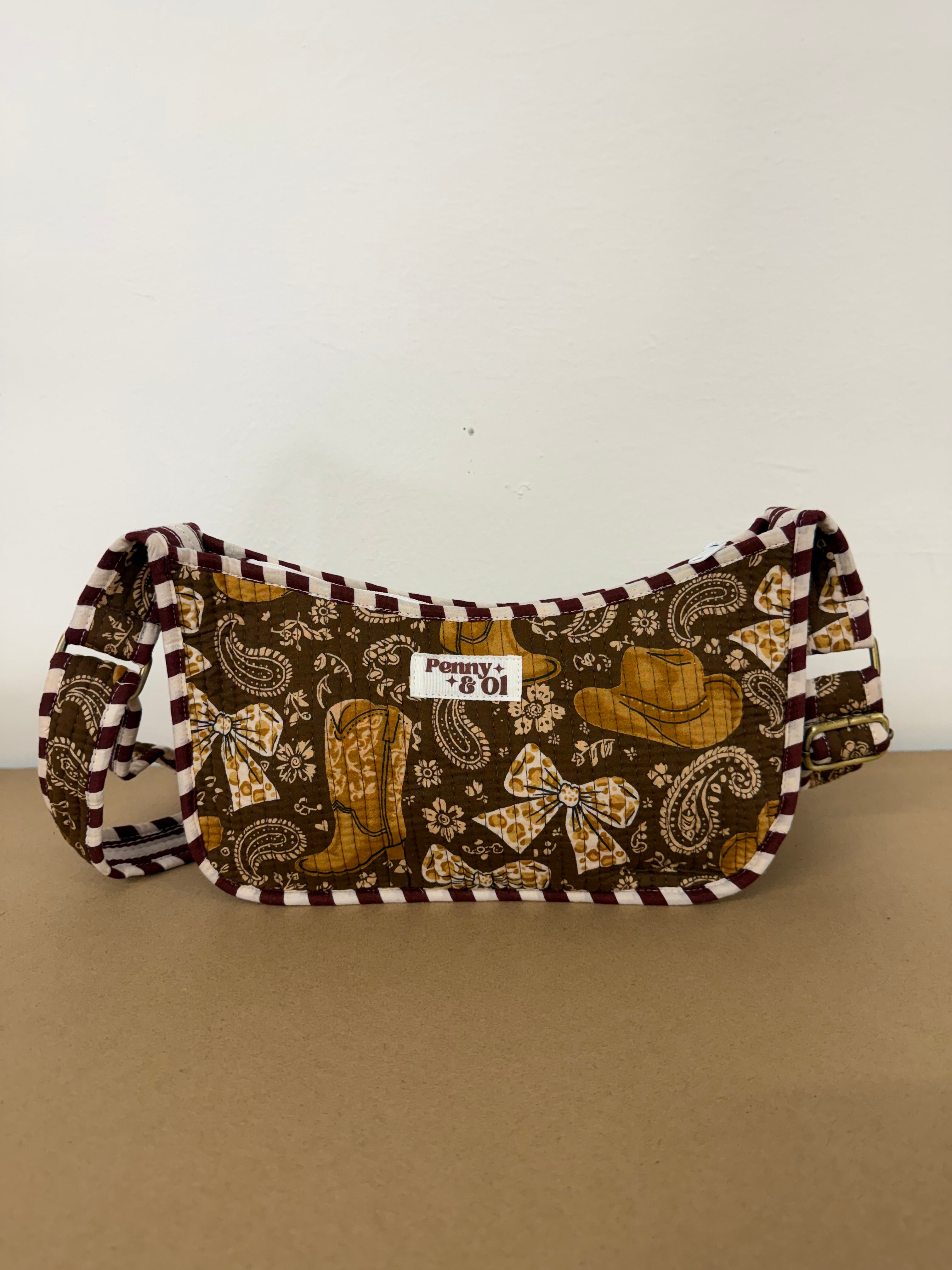 Cowgirl Mini Shoulder Bag, Handmade Cotton Tote Bags