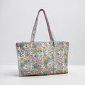 Pastel Meadows Large Cotton Tote Bag, handmade tote bags