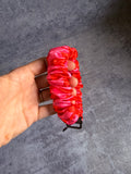Pink & red swirl Scrunchie Keyring