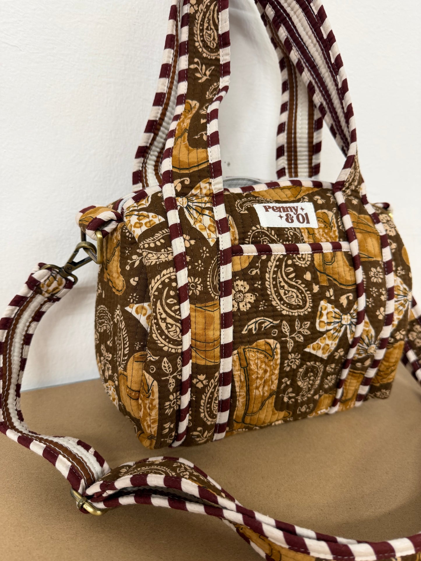 Cow girl Mini Duffle Tote Bags - Penny & Ol
