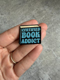 Certified book addict Pin Badge