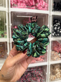 Teal Paisley MIDI Satin Hair Scrunchie
