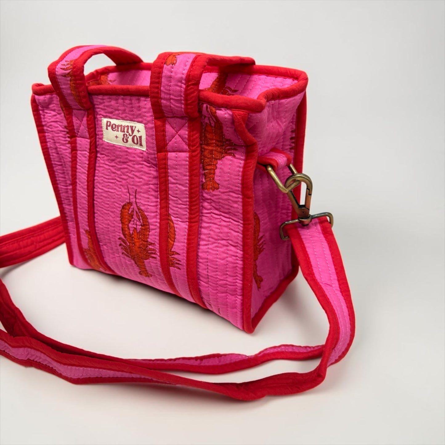 Pink & Red Lobster MINI Tote Bag - Penny & Ol