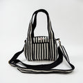 Black and white stripe Duffle Tote Bags - Penny & Ol
