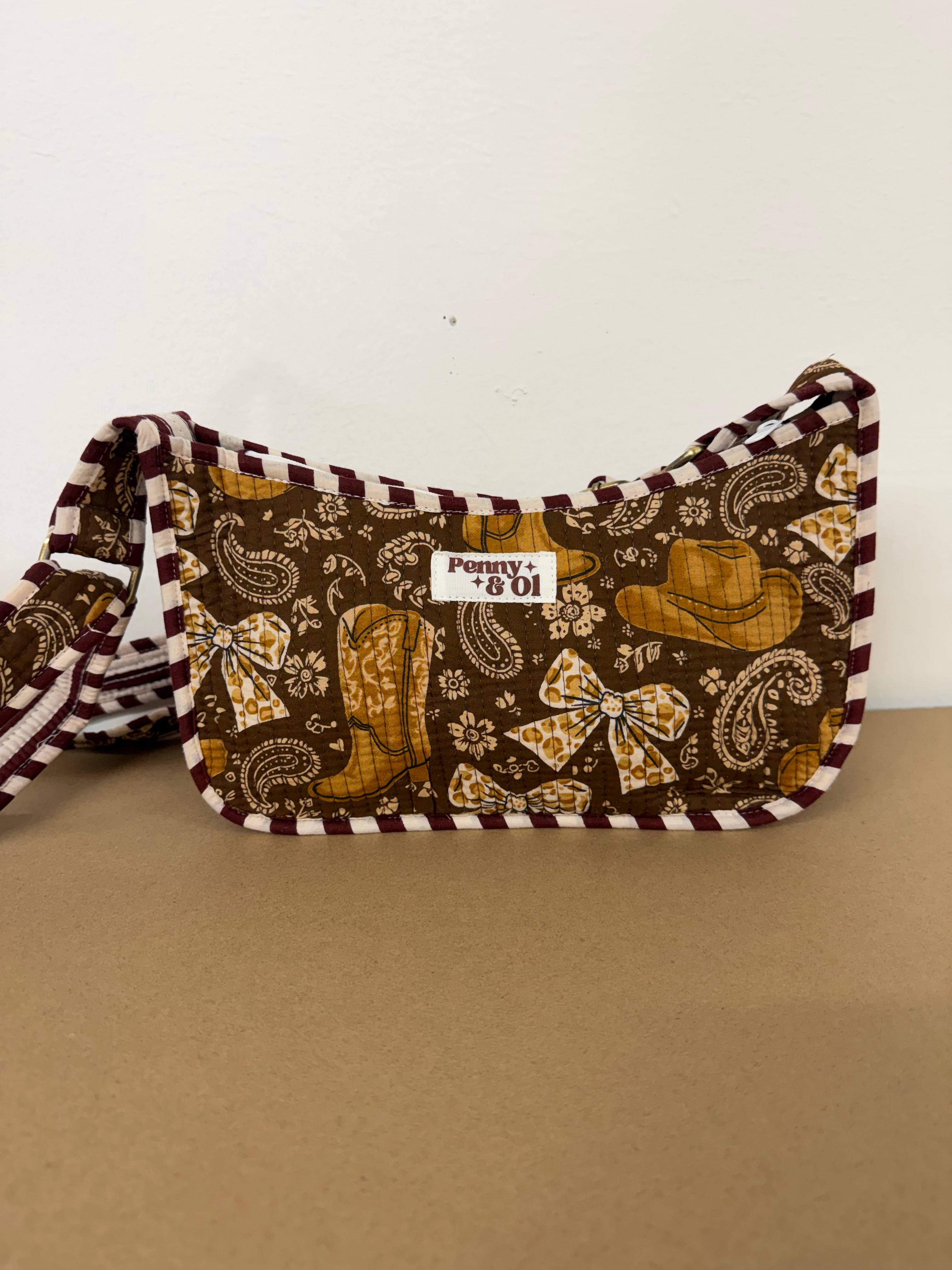 Cowgirl Mini Shoulder Bag, Handmade Cotton Tote Bags