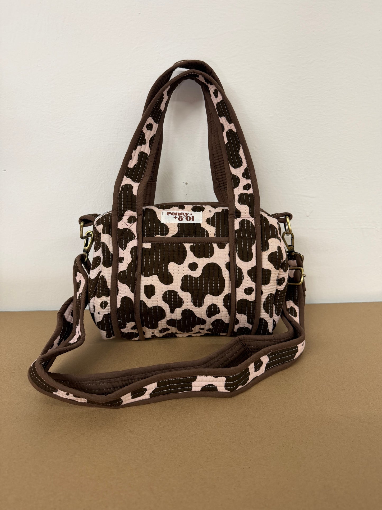 Cow print Mini Duffle Tote Bags - Penny & Ol