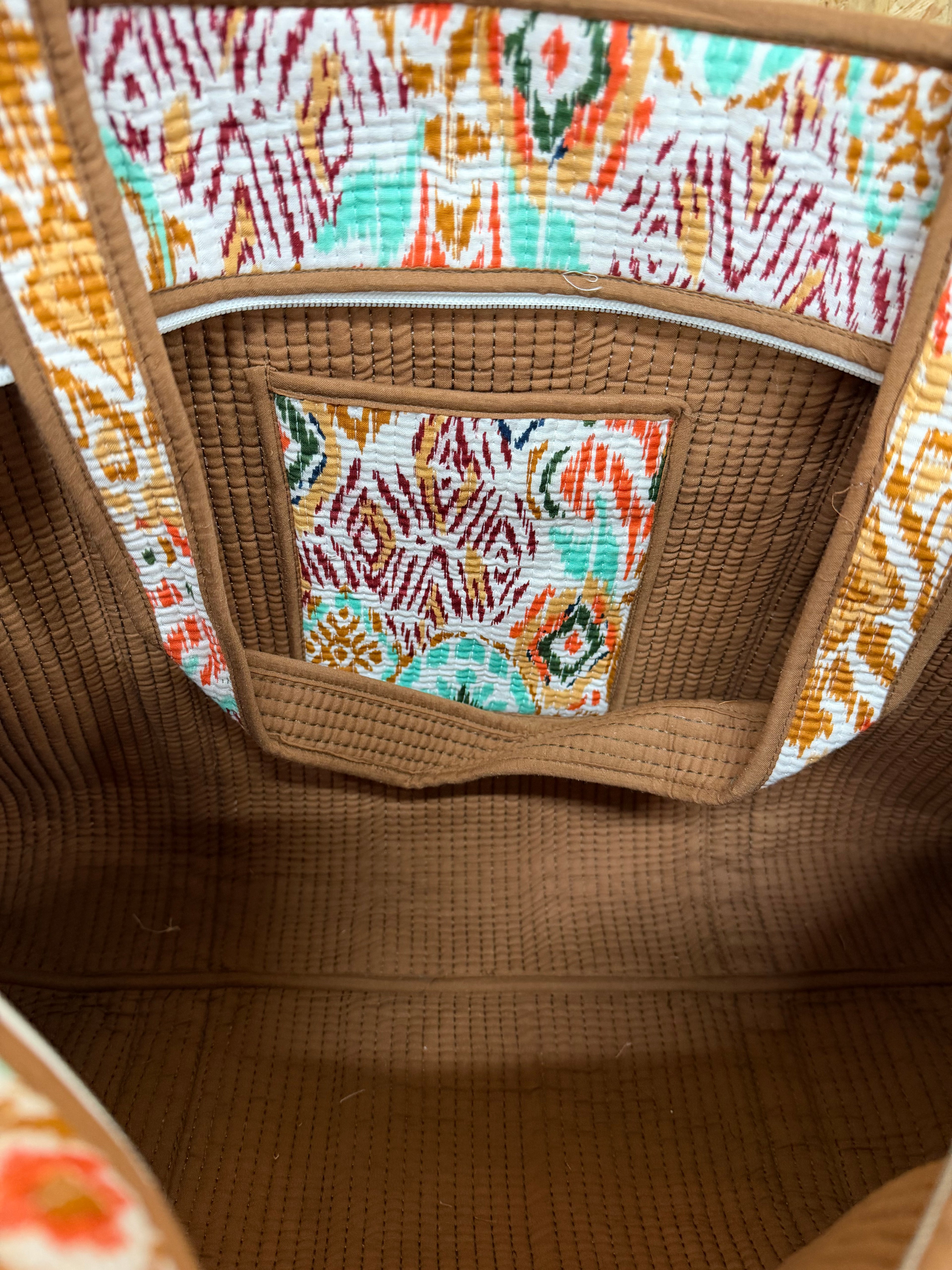 Western Tribal Large Cotton Tote Bag, handmade tote bags