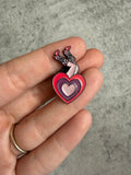 cowgirl boots in heart Pin Badge, western