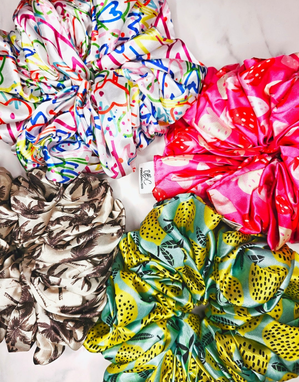 Clearance JUMBO hair scrunchies.