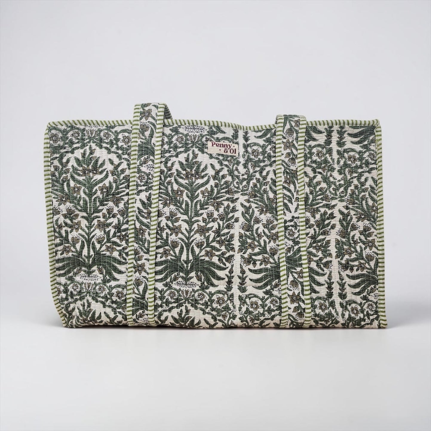 Olive Bloom Large tote bags. Handmade Cotton tote bag