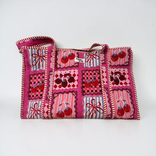 Berries & Bows Collection tote bags. Cotton tote bags all sizes.