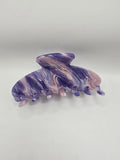 Lilac & Baby Pink Marble Claw Clip