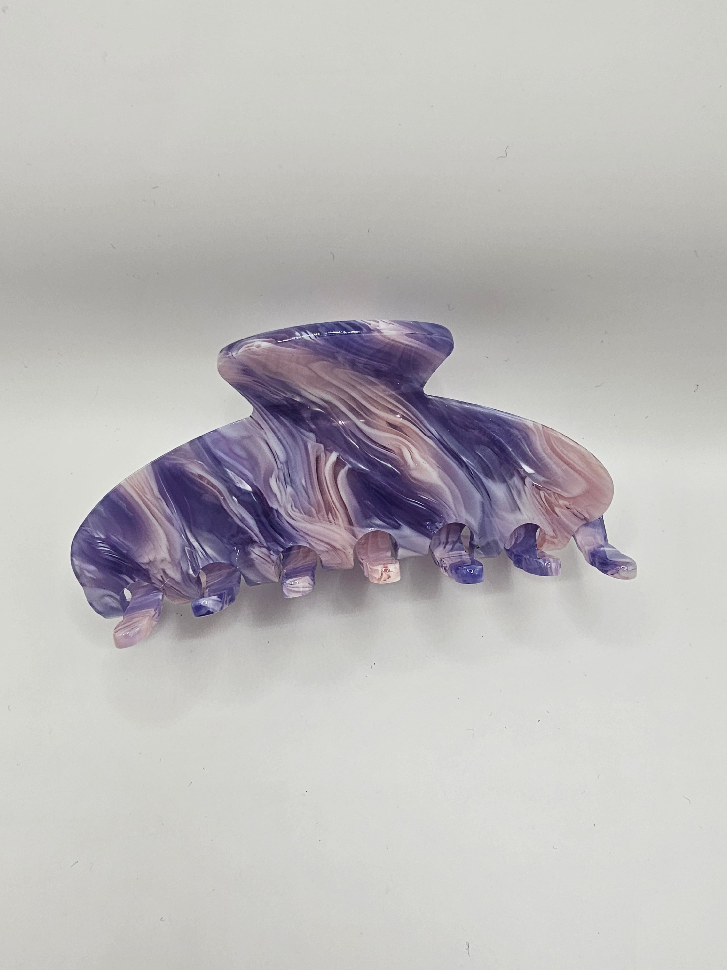 Lilac & Baby Pink Marble Claw Clip