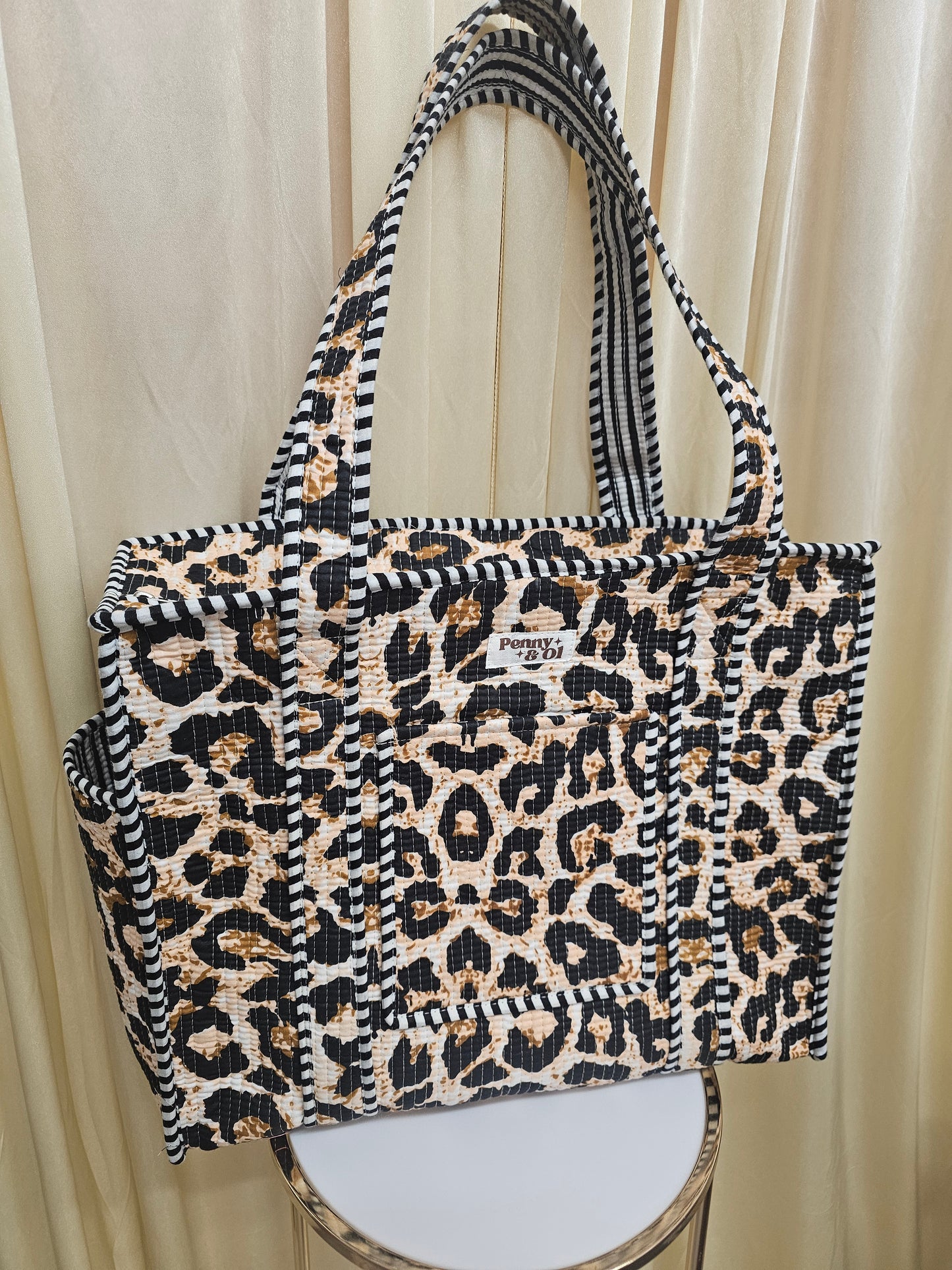 Leopard print collection, tote bags. Cotton tote bags all sizes.