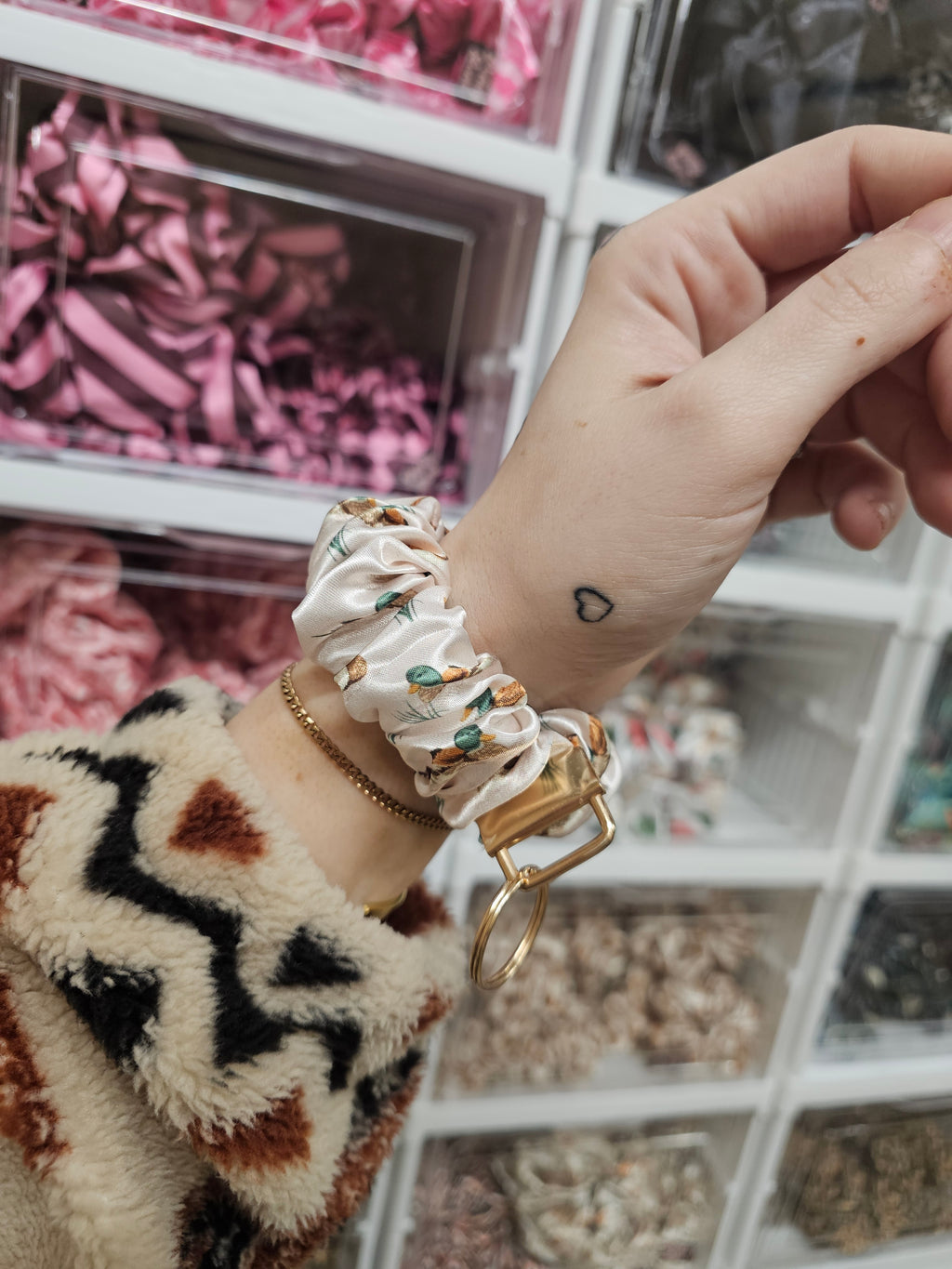 Duck Scrunchie Keyring
