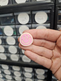 Baby pink with cream smiley shoe charm