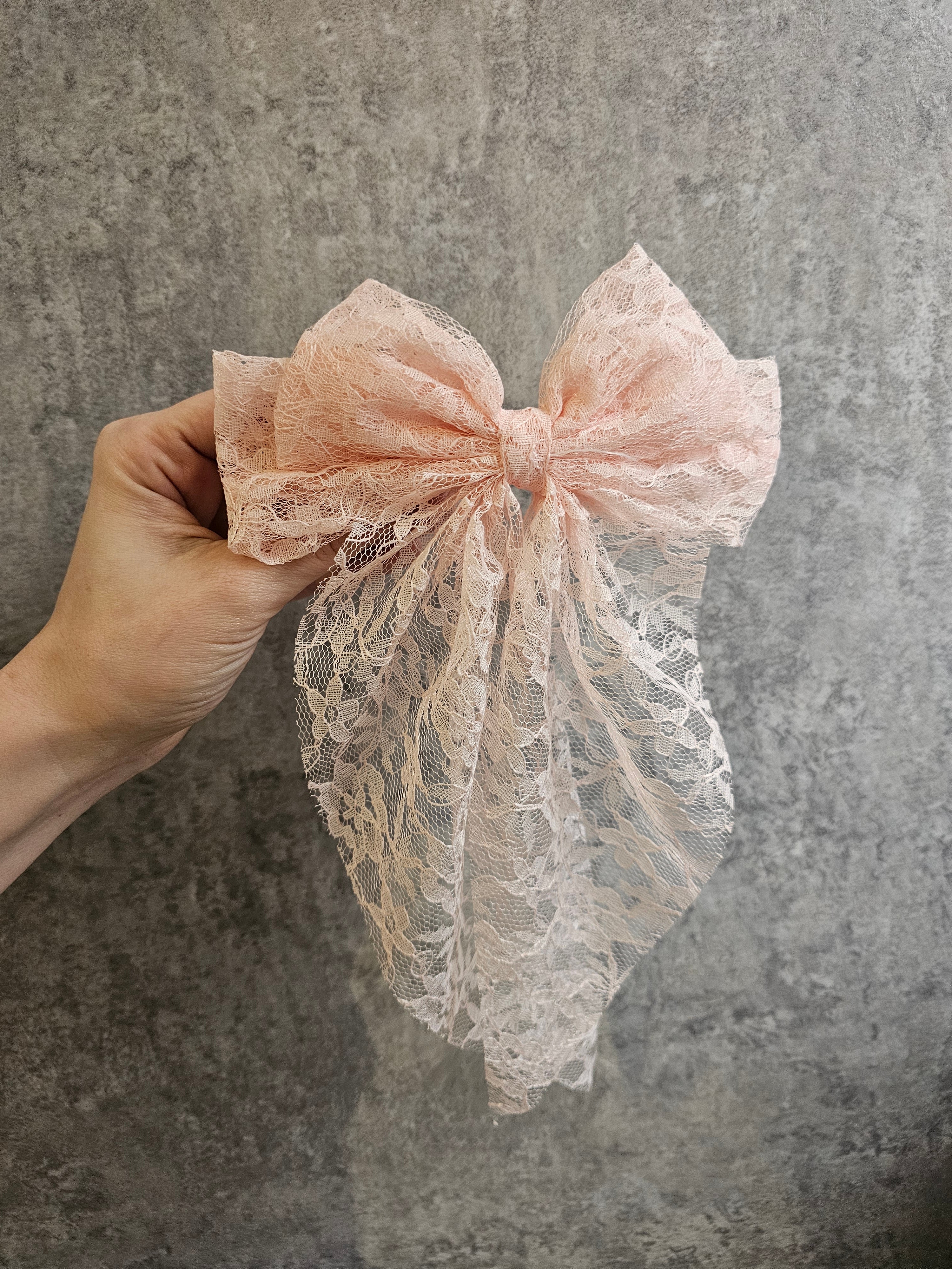 Lace hair bow