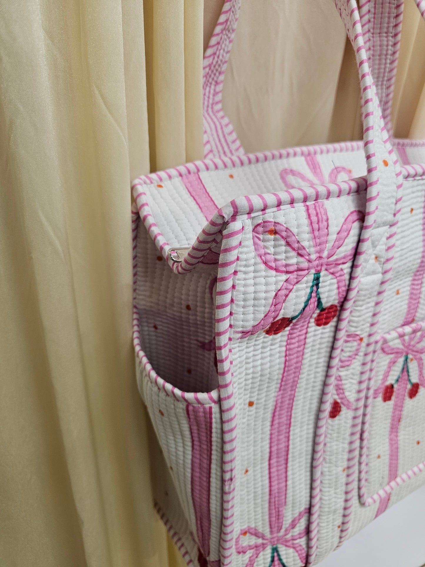 Cherry Bow collection, tote bags. Cotton tote bags all sizes.