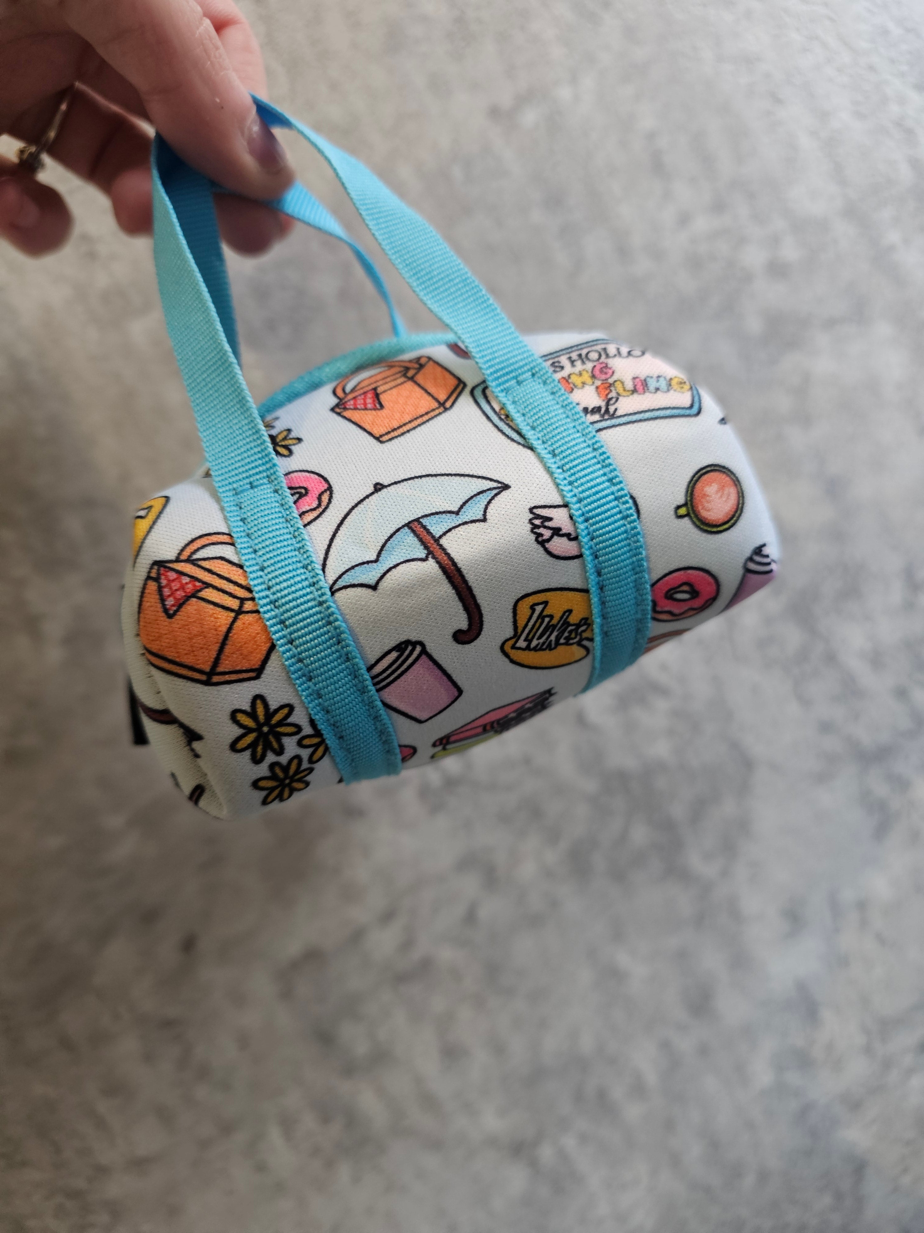 Mini duffle bag keyring, New in PLS neoprene purse