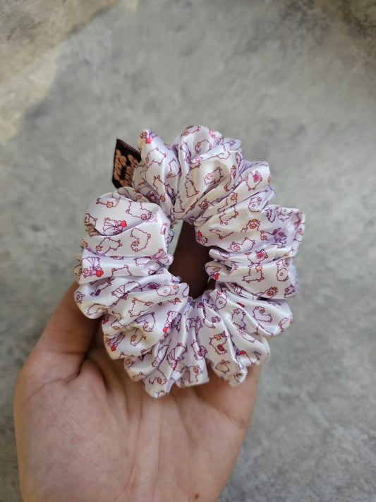 Llama Party Midi Satin Hair Scrunchie