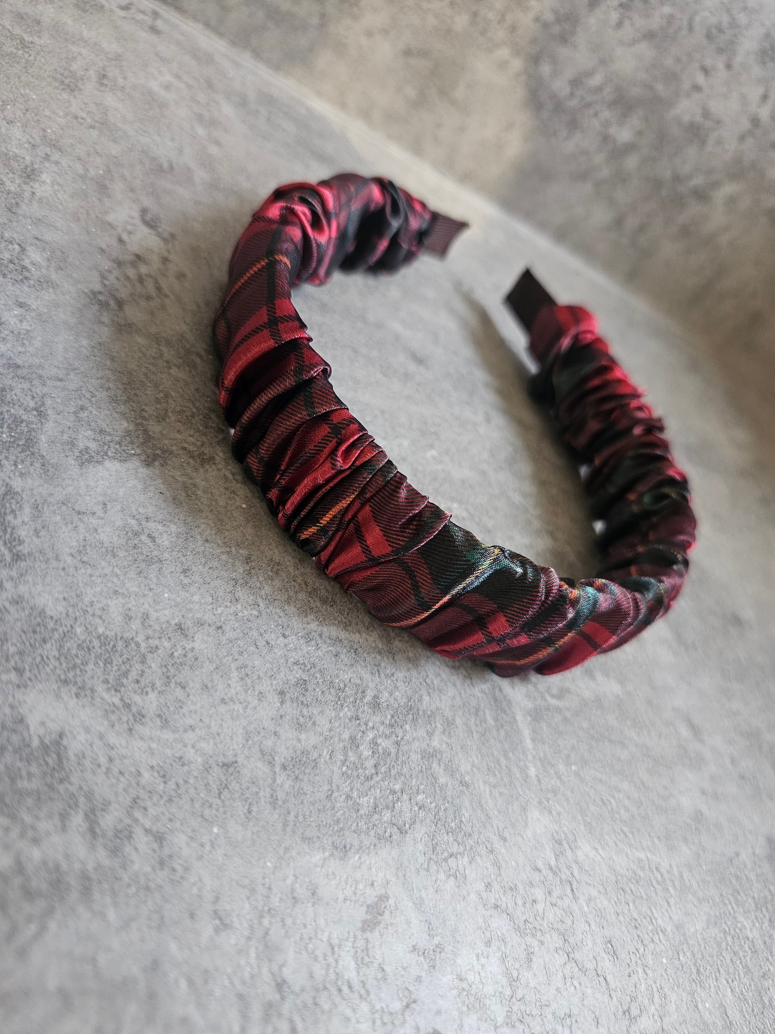 Thick Ruffle Headbands, Custom Print Satin Ruffle Headband, Gift