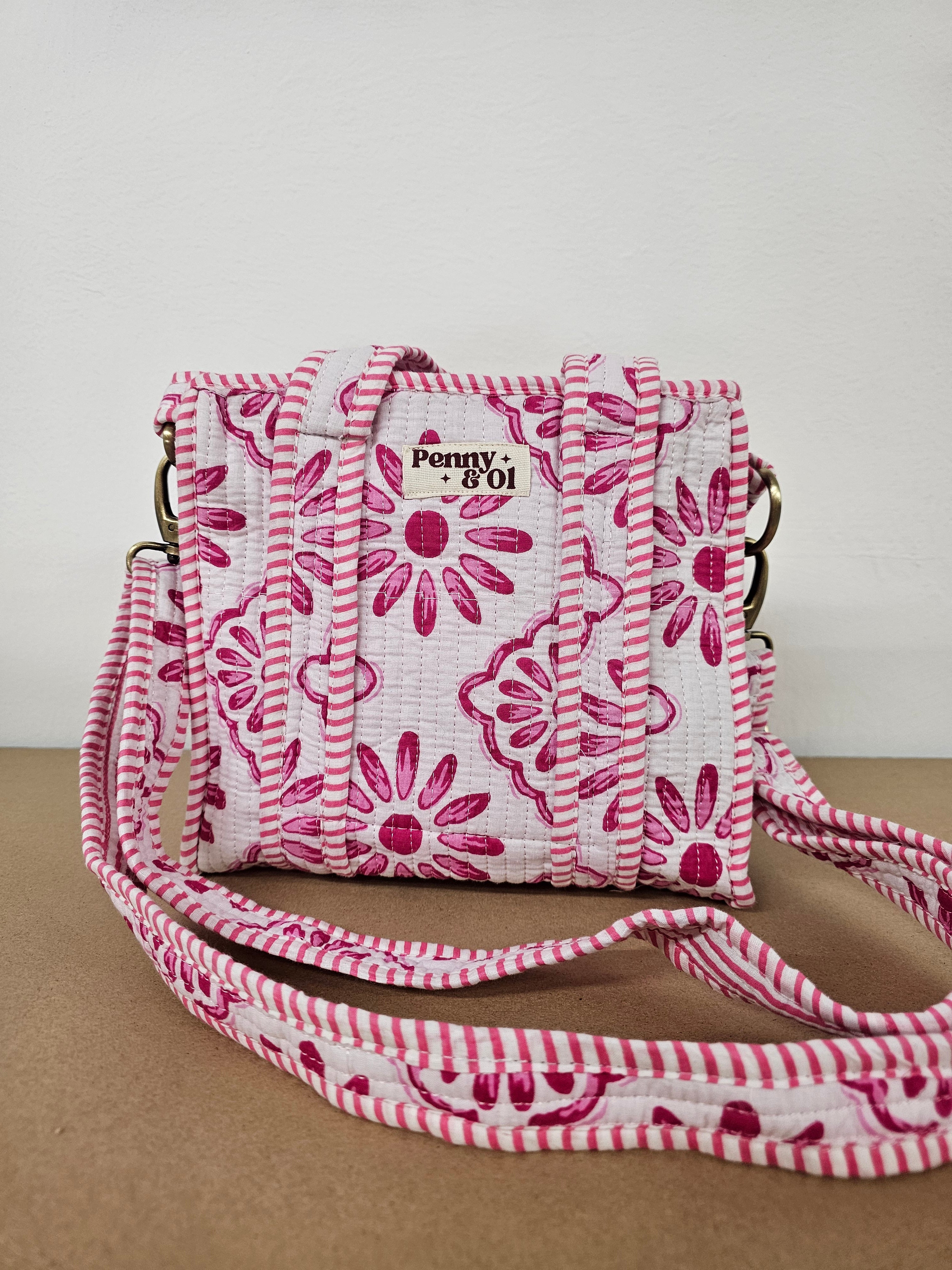 Pink Passion Collection. Cotton, handmade tote bags
